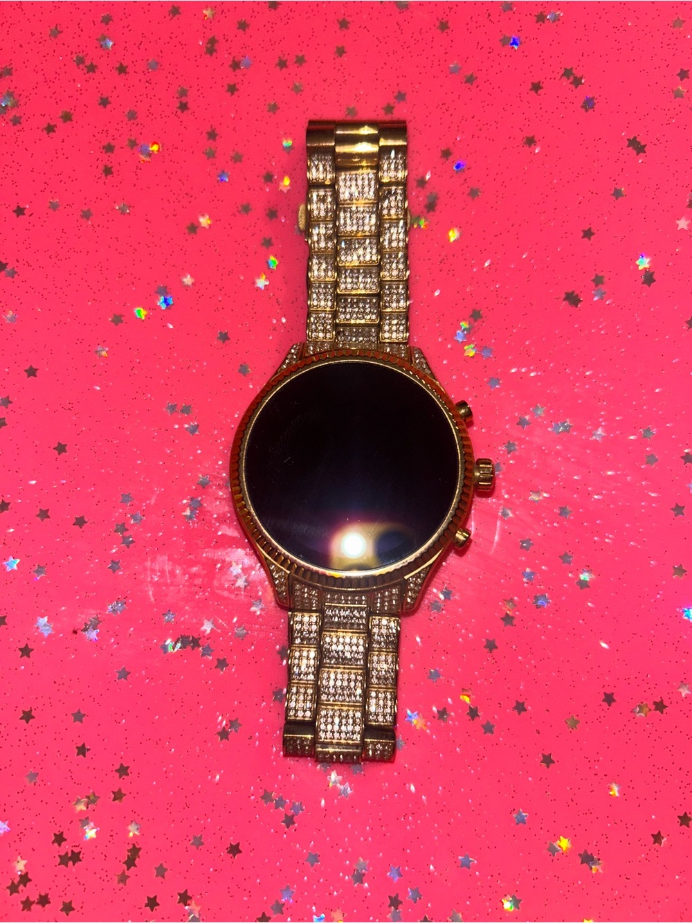 Michael Kors Gold Crystal-Embellished Smartwatch